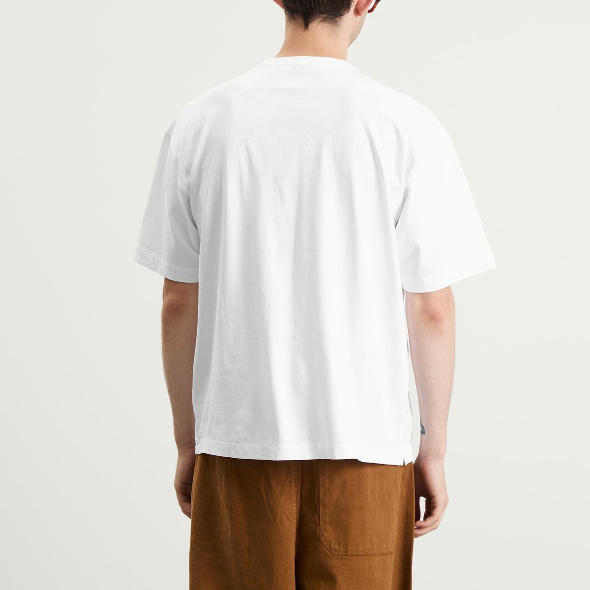 YMC Men's Triple T-Shirt Mountains in White