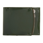 Maison Margiela Green Folded Zipped Wallet