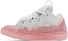 Lanvin Pink & White Curb Sneakers