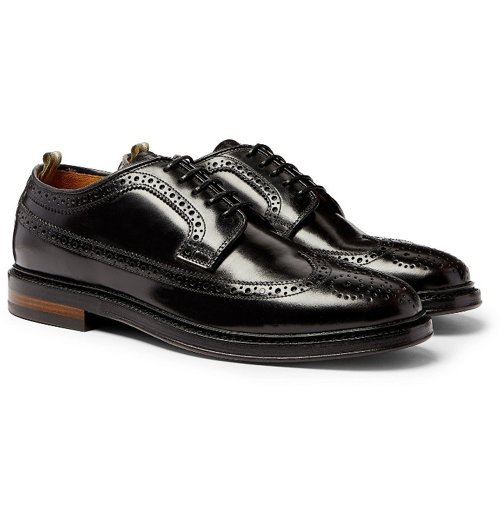 Photo: Officine Creative - Hopkins Leather Longwing Brogues - Black