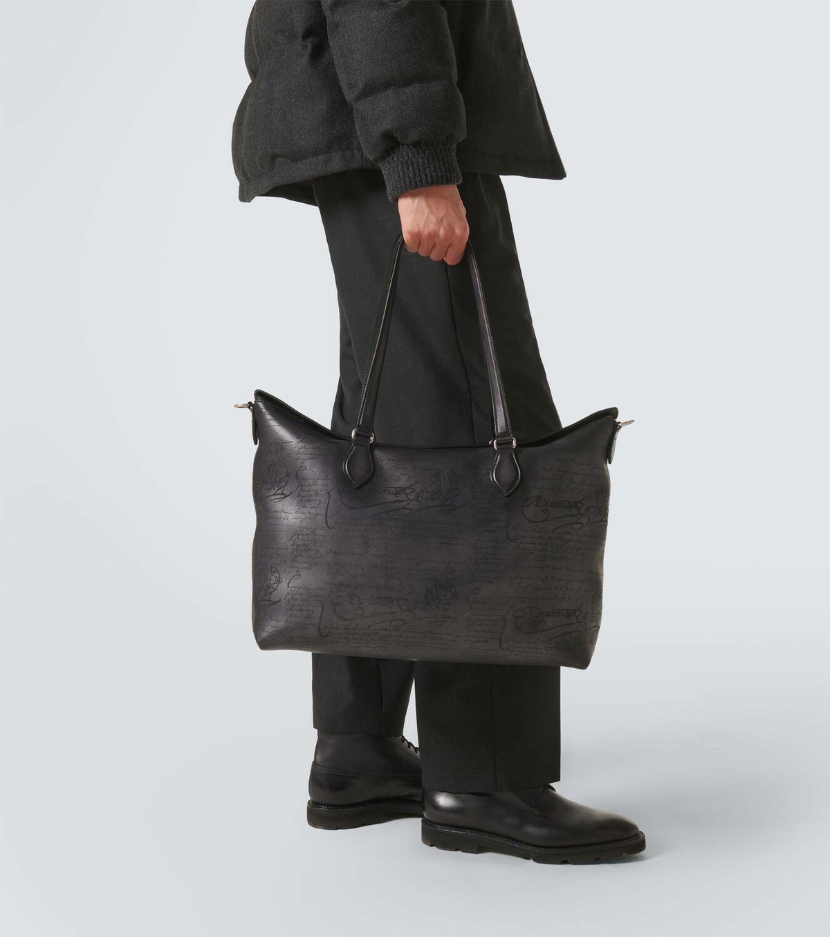 Berluti Late Hour Scritto leather tote bag