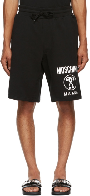 Photo: Moschino Black Double Question Mark Shorts
