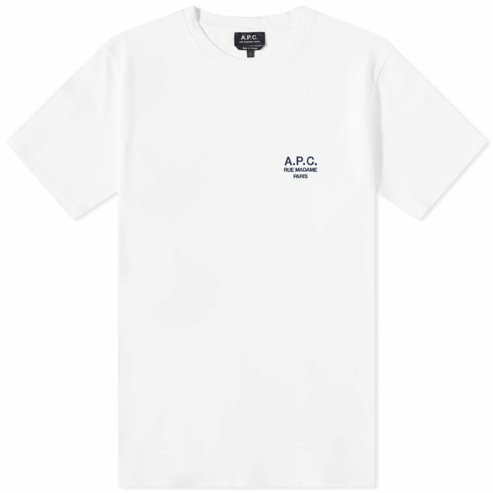 Photo: A.P.C. Men's Raymond Embroidered Logo T-Shirt in White