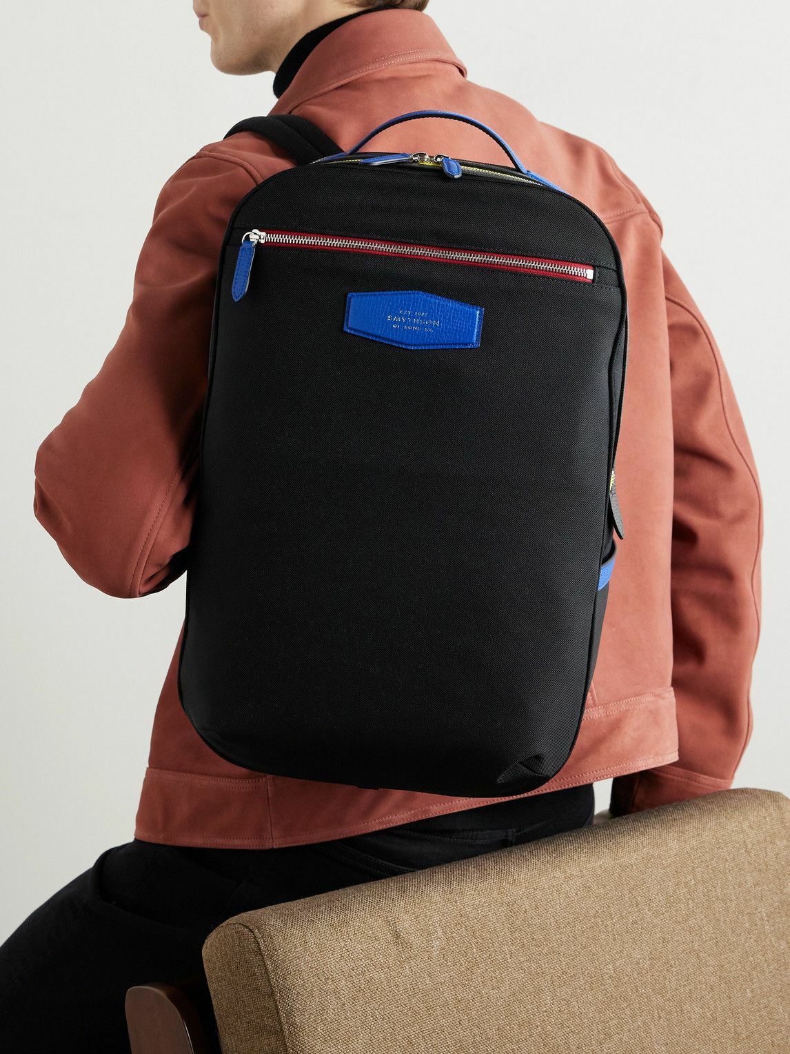 SMYTHSON - Norton Leather-Trimmed ECONYL® Backpack