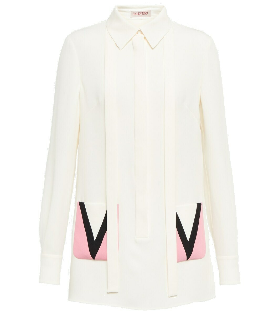 valentino tie neck dress