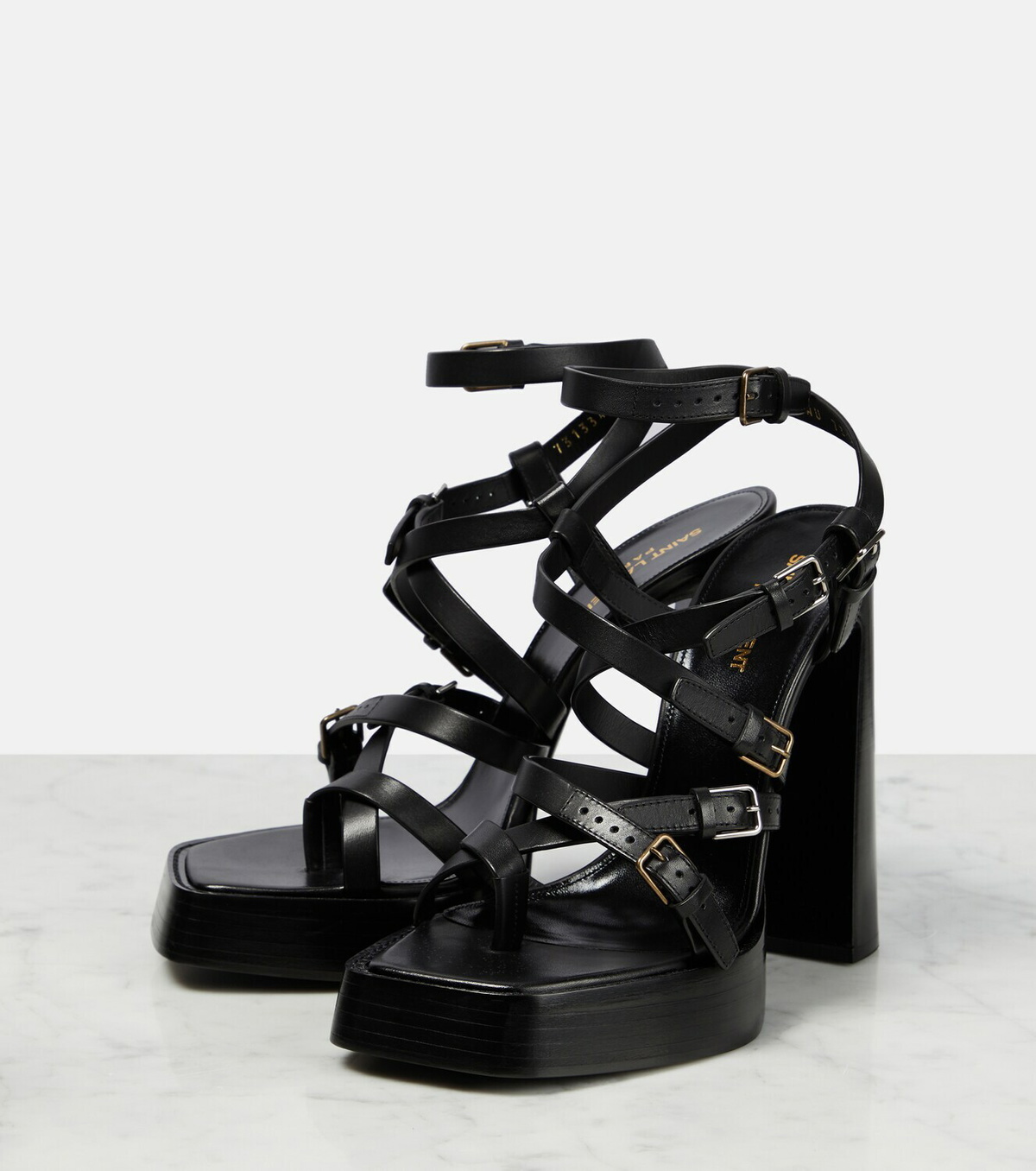 Saint Laurent - Platz platform leather sandals