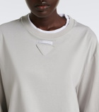 Prada Cotton piqué and jersey top