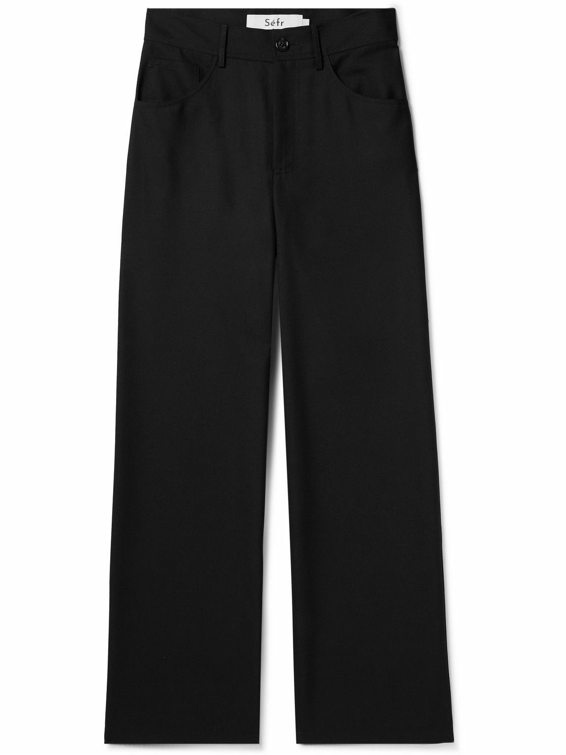 Séfr - Jiro Straight-Leg Twill Trousers - Black Séfr