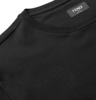 Fendi - Logo-Appliquéd Cotton-Jersey T-Shirt - Black