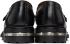 Toga Virilis Black Leather Monkstraps