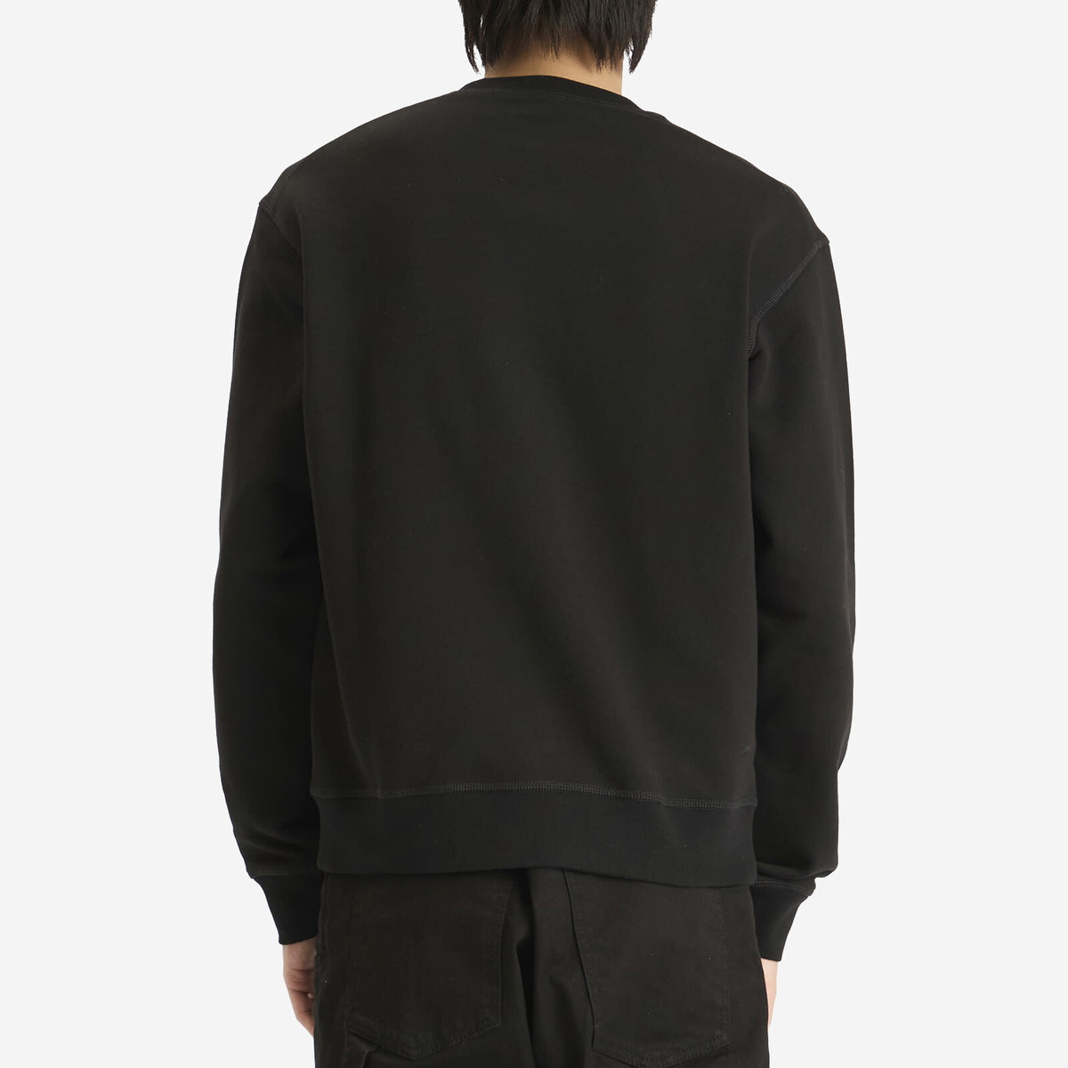 Dsquared2 Men's Flames Logo Cool Fit Crew Sweat in Black