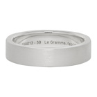 Le Gramme Silver Brushed Le 7 Grammes Ribbon Ring