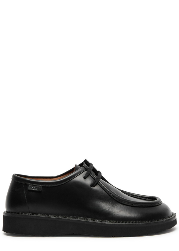 Photo: Loewe Faro Leather Derby Shoes Black