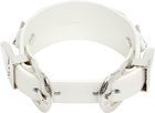 Toga Pulla White Double Buckle Bangle Bracelet