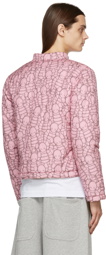 Comme des Garçons Shirt Pink KAWS Edition Printed Pattern Jacket