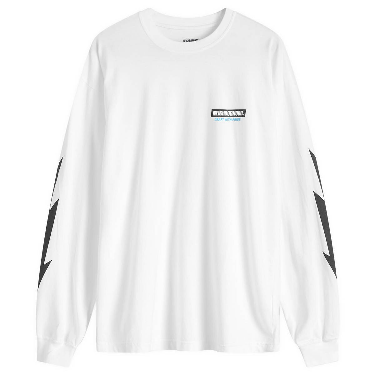 Neighborhood Men's LS-16 Long Sleeve T-Shirt in White Neighborhood