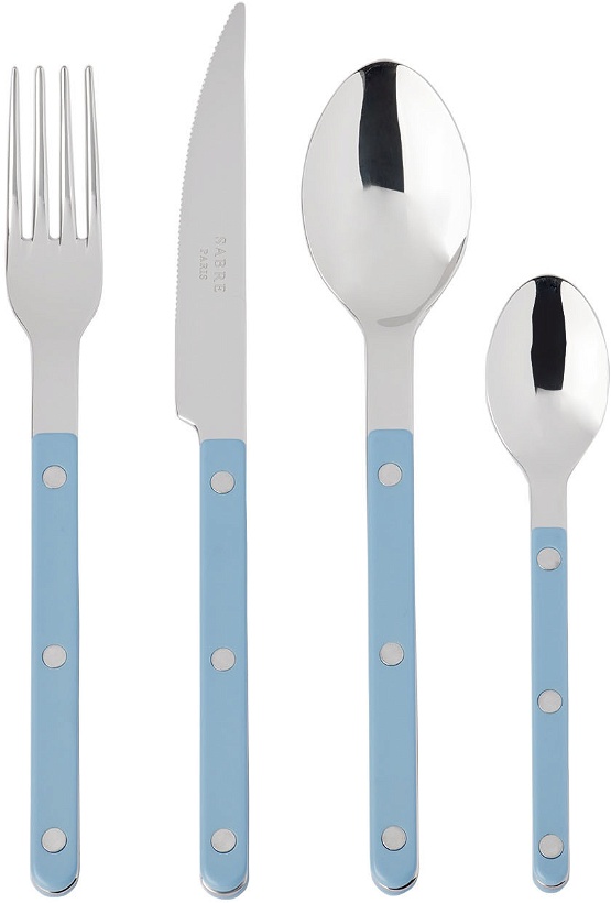 Photo: Sabre Blue Shiny Cutlery Set
