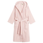 Tekla Fabrics Terry Hooded Bathrobe in Candy Stripes