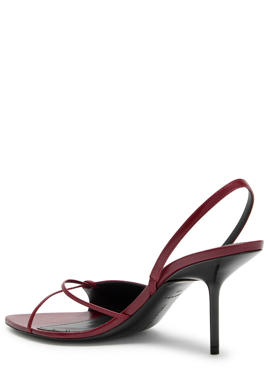 Victoria Beckham 75 Leather Slingback Pumps Burgundy