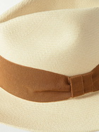 Frescobol Carioca - Rafael Grosgrain-Trimmed Straw Fedora - Neutrals