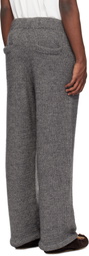RICE NINE TEN Gray Hand Knitted Jersey Sweatpants