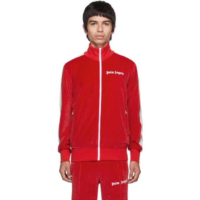 Photo: Palm Angels Red Chenille Track Jacket