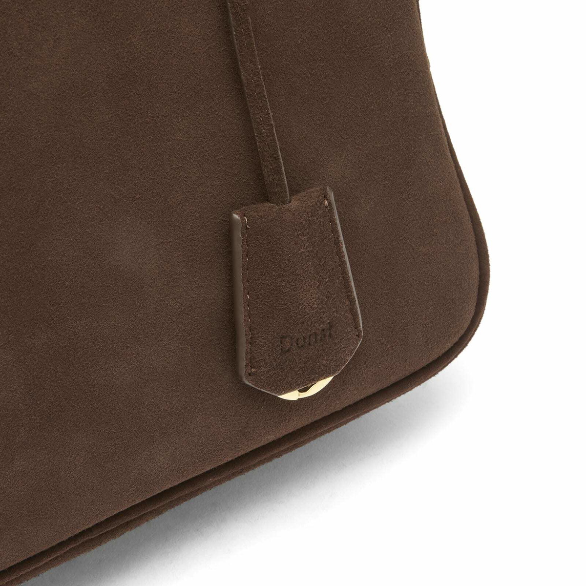 DUNST Women's Suede Shoulder Bag in Deep Brown 