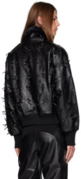 Juntae Kim Black Flight Faux-Leather Jacket