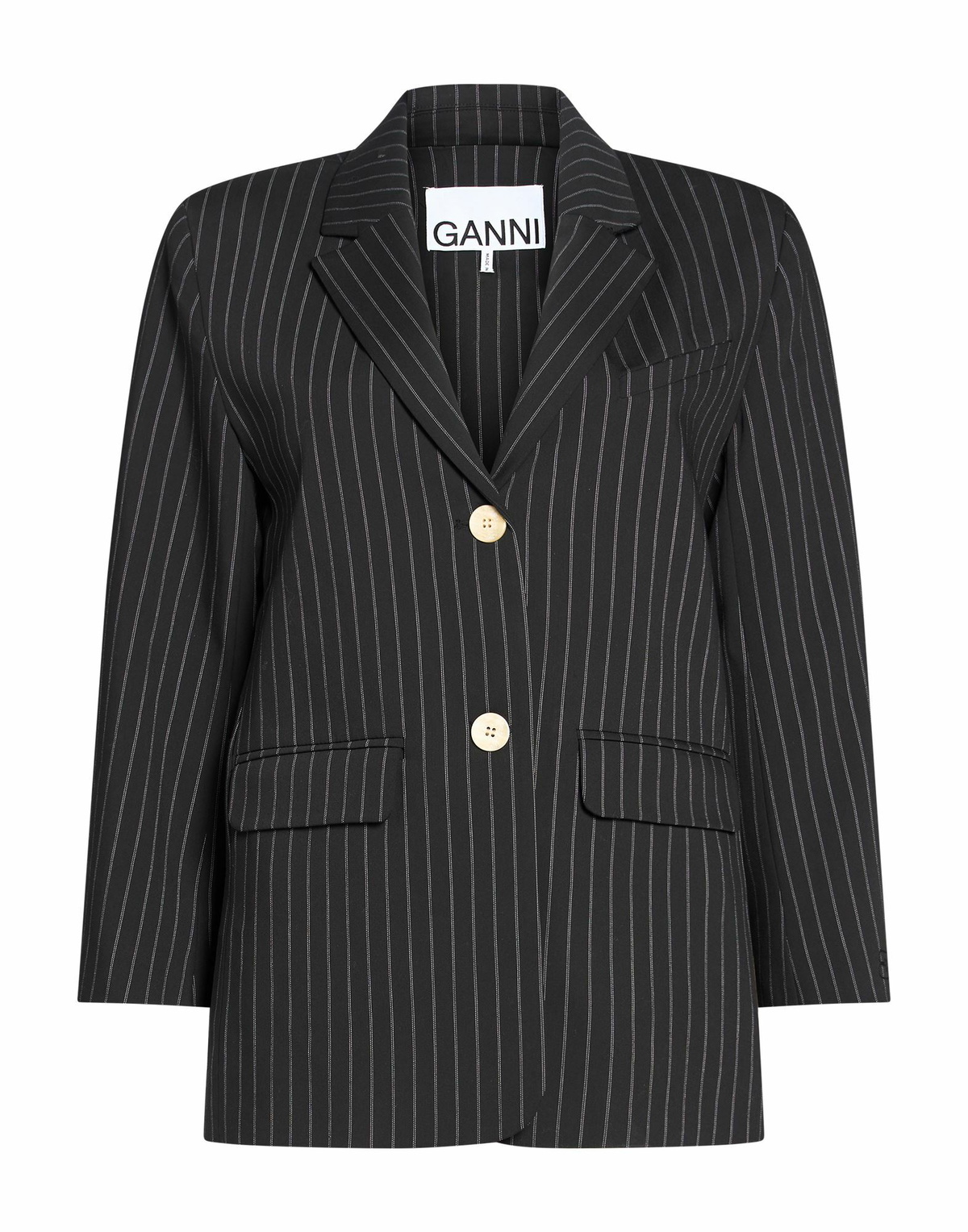 Ganni Womens Blazer in Black