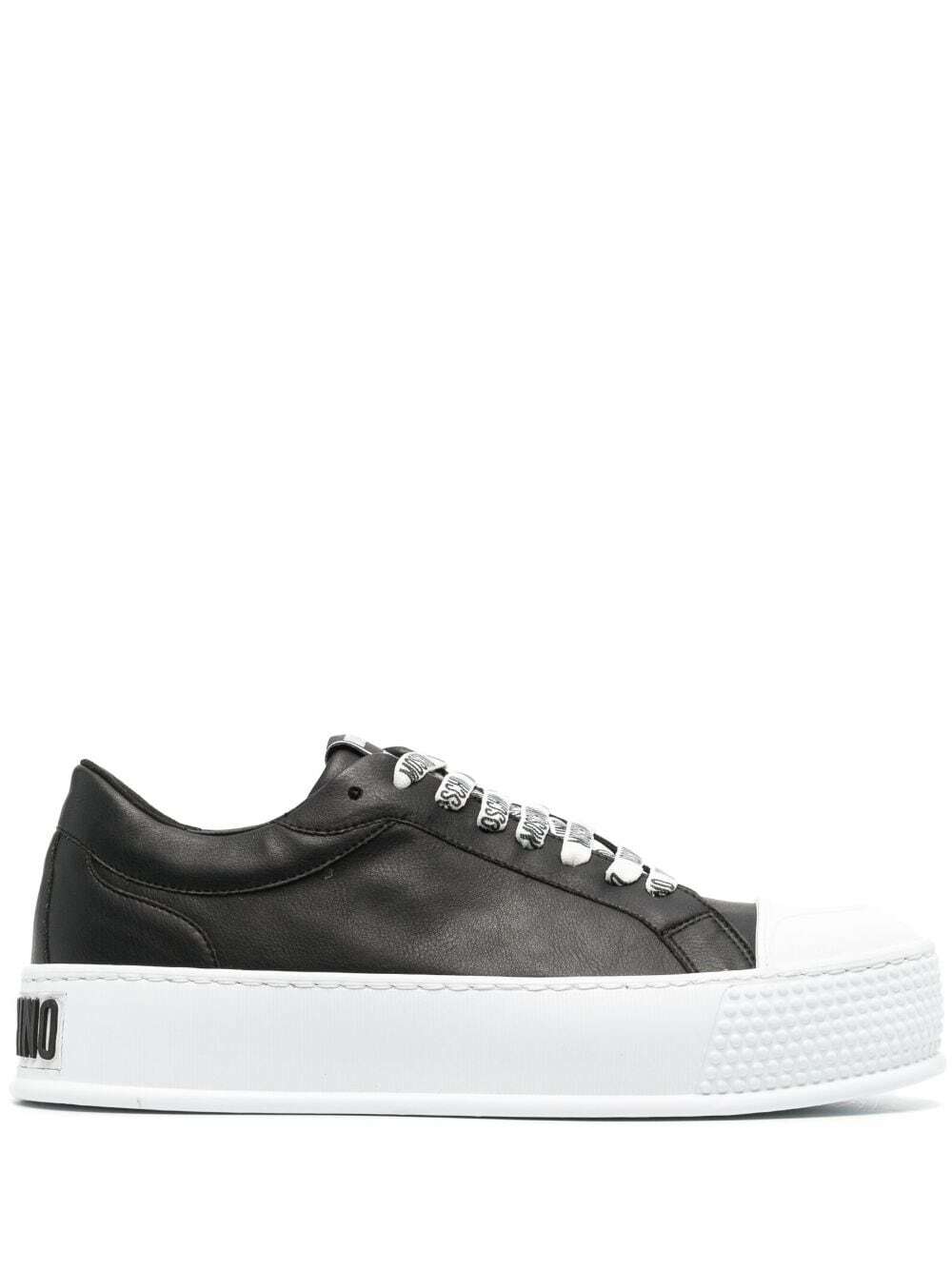 MOSCHINO - Leather Sneakers Moschino