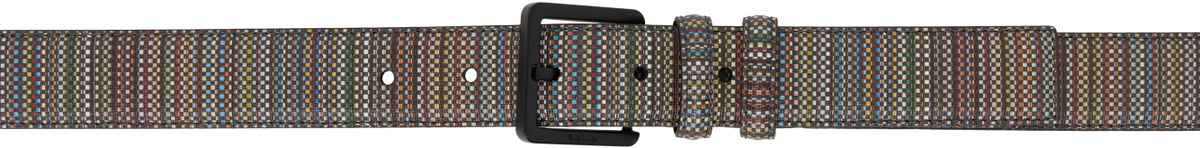 Paul Smith Multicolor 'Signature Stripe' Coated Canvas Belt