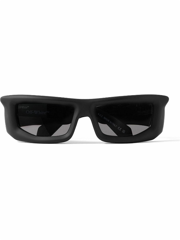 Photo: Off-White - Volcanite Rectangular-Frame Matte-Acetate Sunglasses