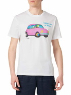 MC2 Saint Barth Man Cotton T-shirt With Lodola Car Print | Marco Lodola Art Special Edition