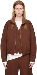 LEMAIRE Brown Layered Jacket