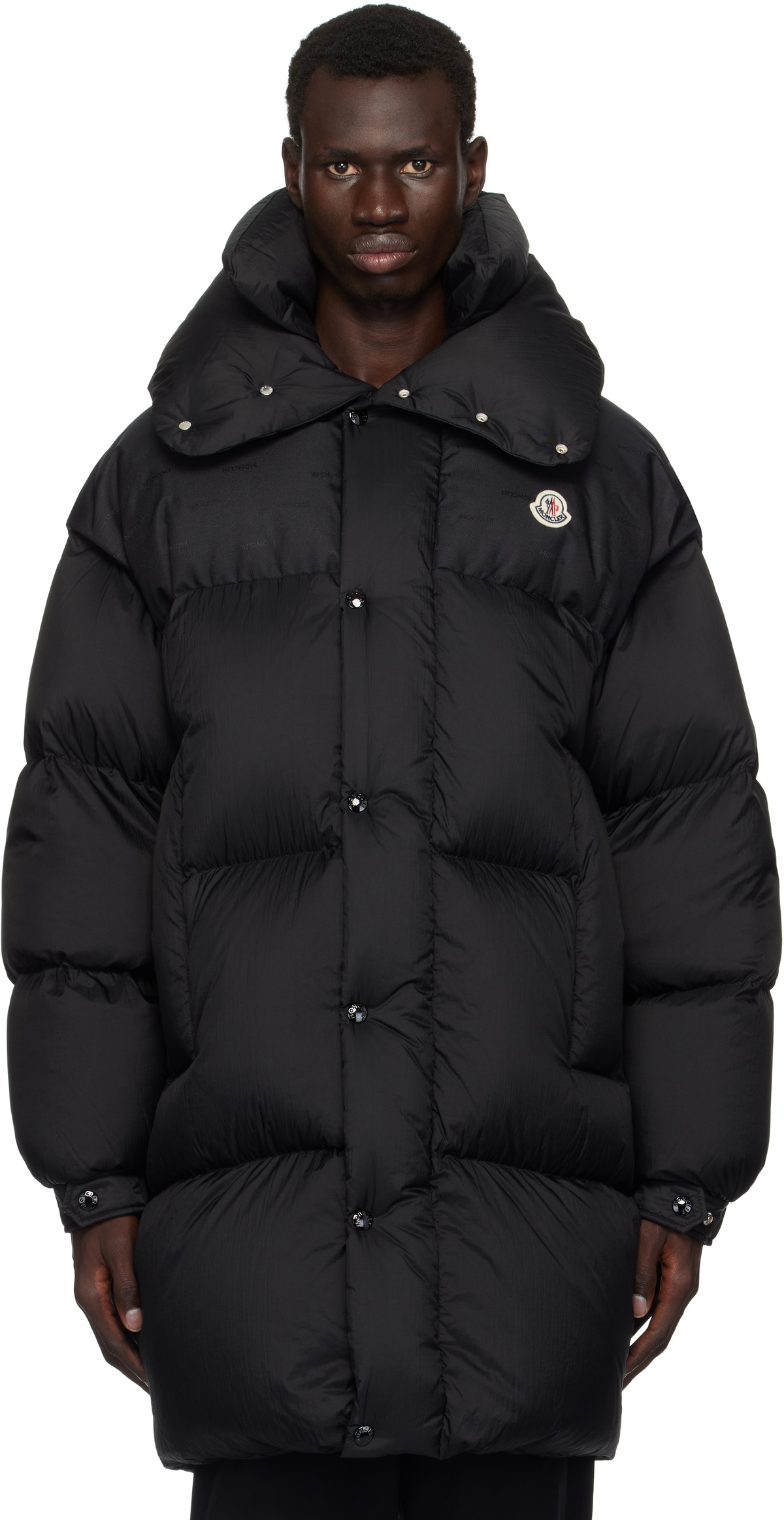 Moncler Black Verone Long Reversible Down Jacket Moncler