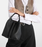 Loro Piana Bale Small leather bucket bag