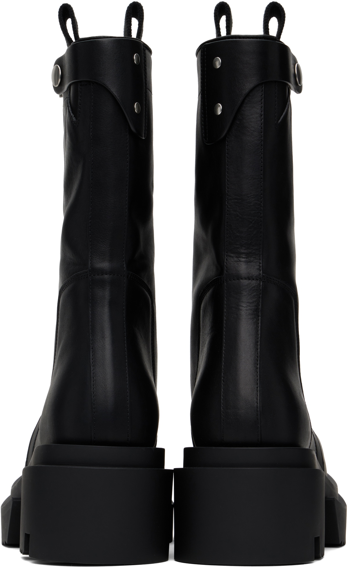 Rick Owens Black Porterville Pull On Bogun Boots Rick Owens