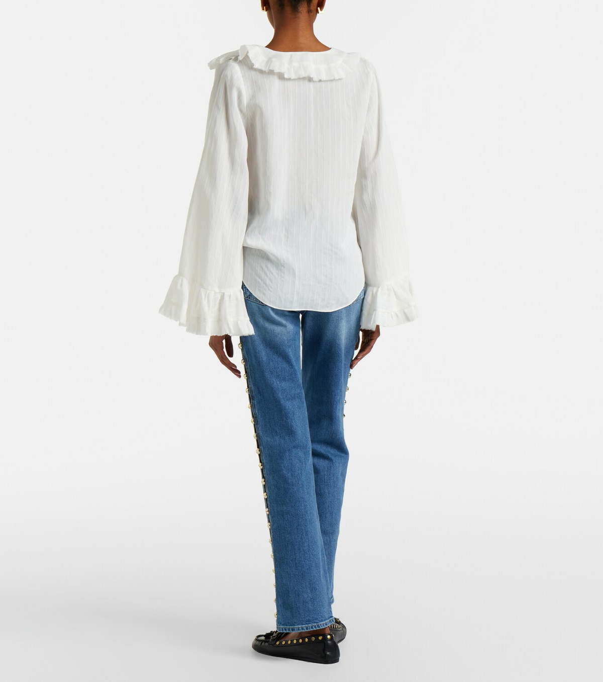Simkhai Amelia studded straight jeans