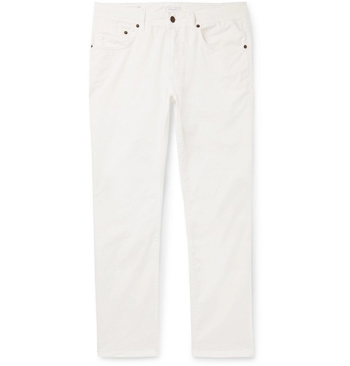 Photo: Boglioli - Slim-Fit Cotton-Blend Twill Trousers - Men - White