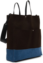 Jil Sander Brown & Blue Base Pocket Tote Bag