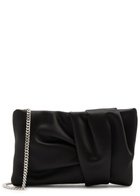 Jimmy Choo Bonny Gathered Satin Clutch - Black - One Size