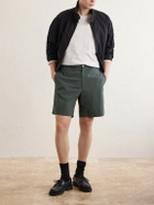 Beams Plus - Straight-Leg Checked Seersucker Shorts - Green