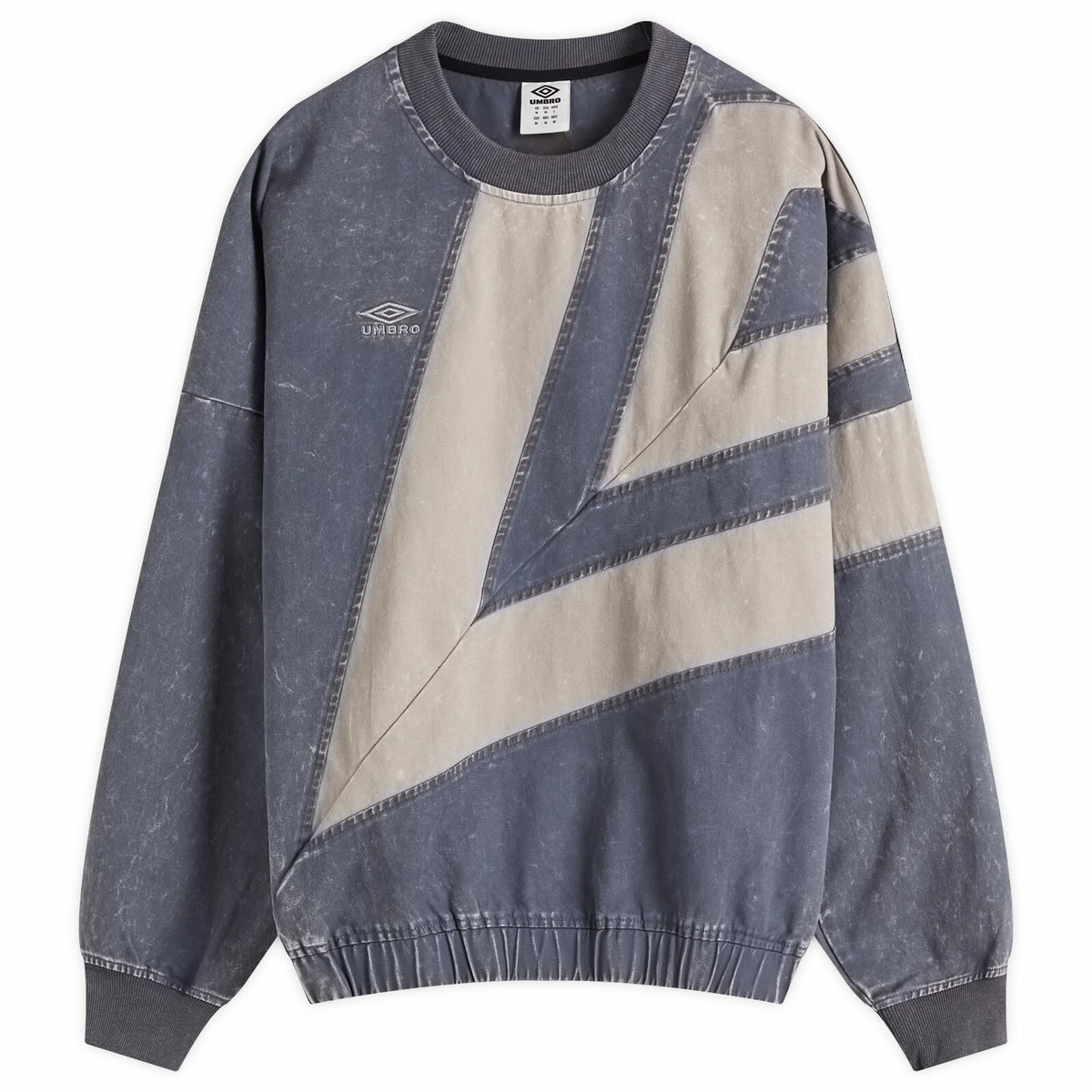 Umbro Washed Diamond Drill Top in Blue Mirage Umbro