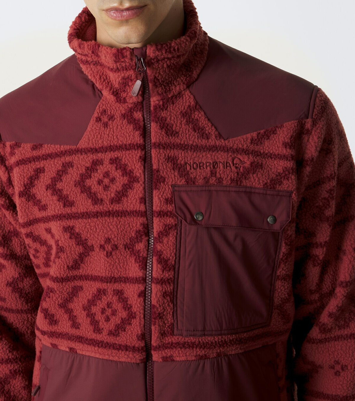 Norrøna Tamok printed fleece jacket