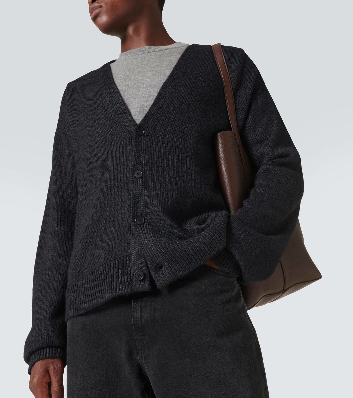 The Row Sheldon alpaca and silk cardigan The Row