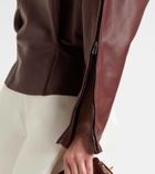 Victoria Beckham Leather turtleneck top
