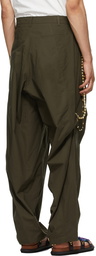 Hyein Seo Green Wide Chained Trousers