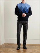 Kingsman - Argylle Jacquard-Knit Wool Sweater - Blue