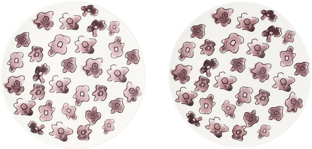 Marni White & Purple Serax Edition Breakfast Plate Set