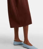 Jardin des Orangers Cotton, silk, and cashmere midi dress